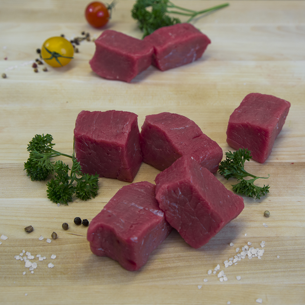 Cubes de boeuf à brochette